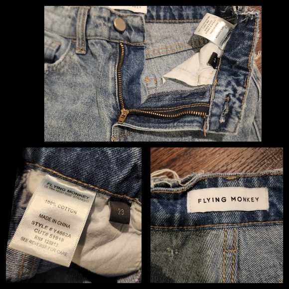 Flying Monkey Distressed Jeans - Picture 15 of 16